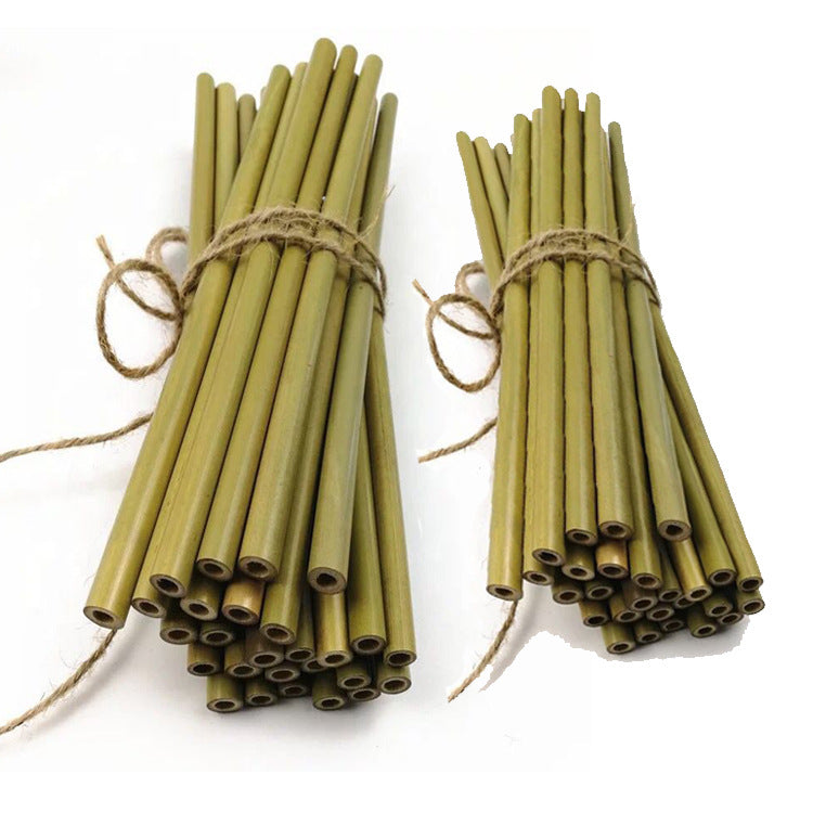 Bamboo Straws Green Bamboo Straws Environmentally Friendly Beverages Milk Tea Coffee Straws Stirring Green Bamboo Yellow Bamboo Straws