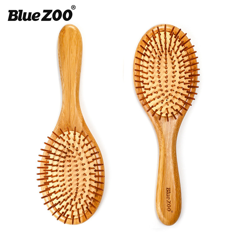 Pointed BlueZOO Massage Air Cushion Airbag Comb Bamboo Bristle Needle Comb Hairdressing Wood Comb