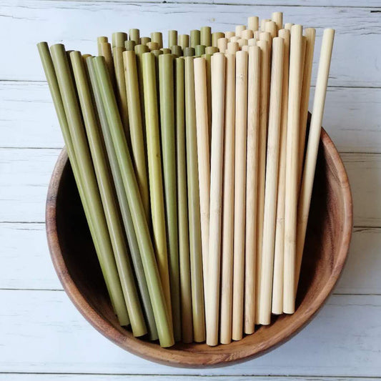 Bamboo Straws Green Bamboo Straws Environmentally Friendly Beverages Milk Tea Coffee Straws Stirring Green Bamboo Yellow Bamboo Straws